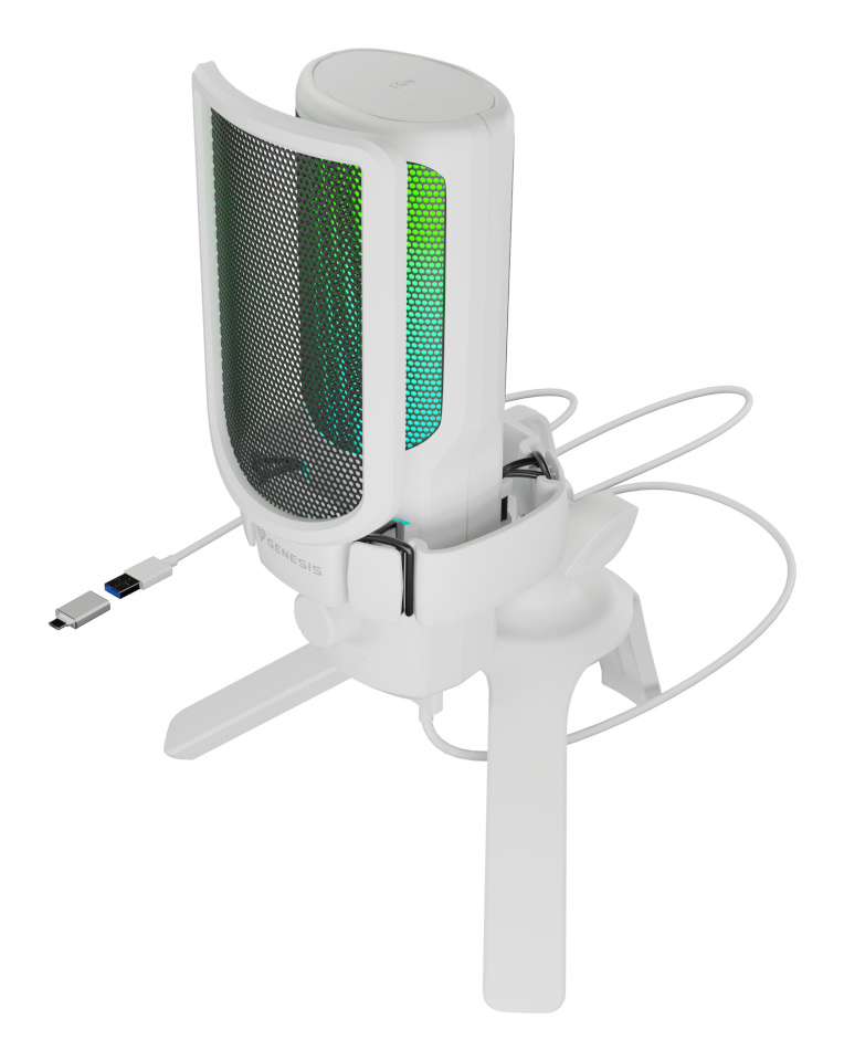 Natec | mikrofon | GENESIS Radium 250 | Built-in mikrofon | Wired | valge