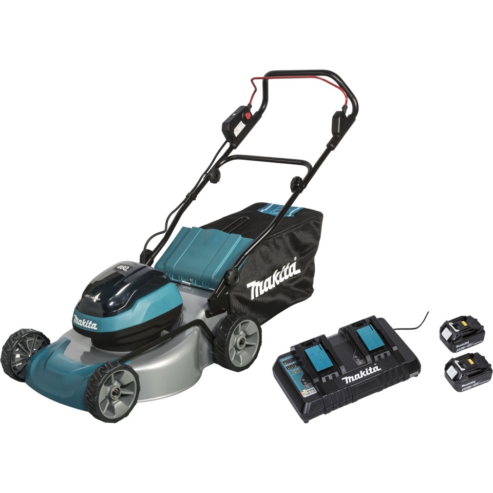 Makita muruniiduk akutoitega DLM466PT2 Cordless Lawn Mower 2x18V, sinine/must