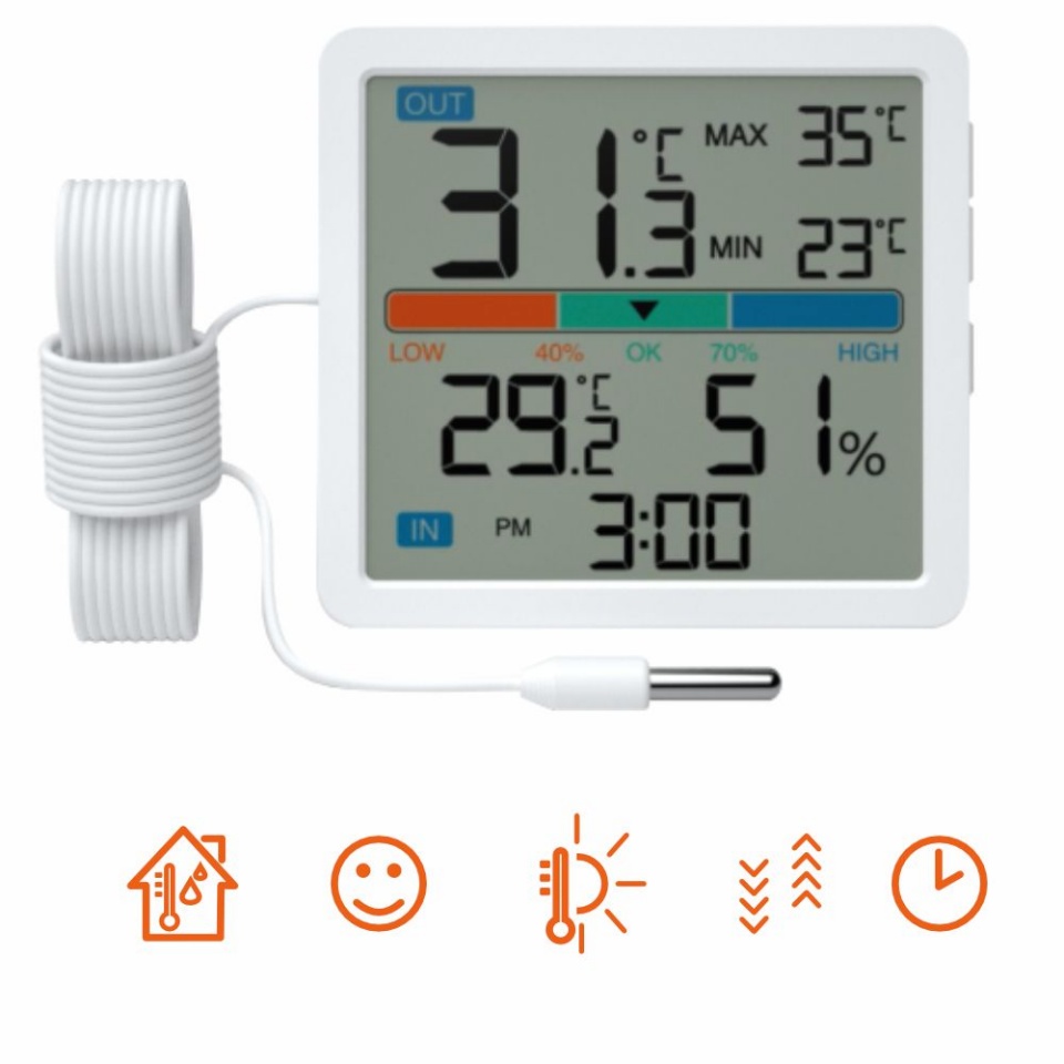 Manta termomeeter välise sensoriga MTO002W Thermometer, valge