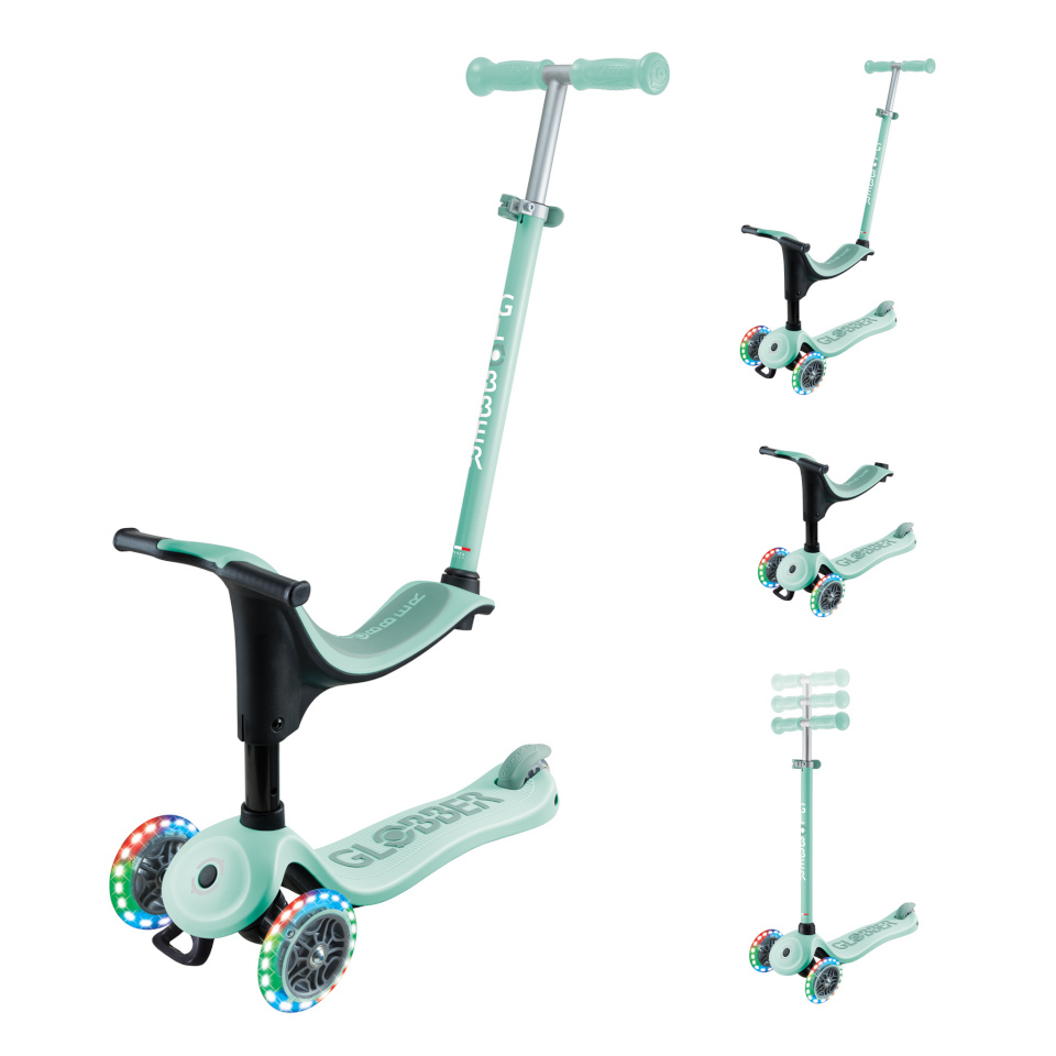 Globber tõukeratas Go Up Sporty Lights V2, mündiroheline, 452-706-4