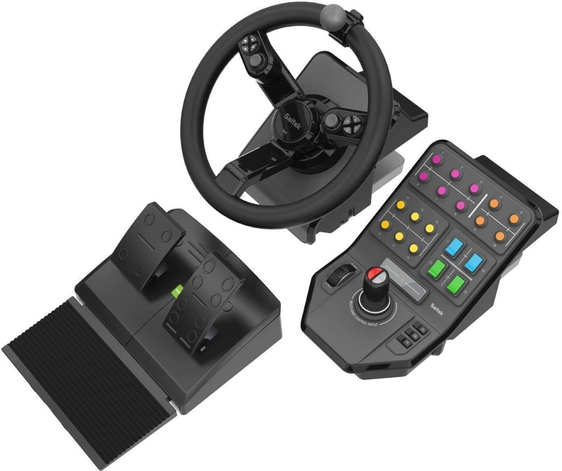 Logitech Saitek Farm Sim kontroller rool, pedaalid ja külgpaneeli kontroller