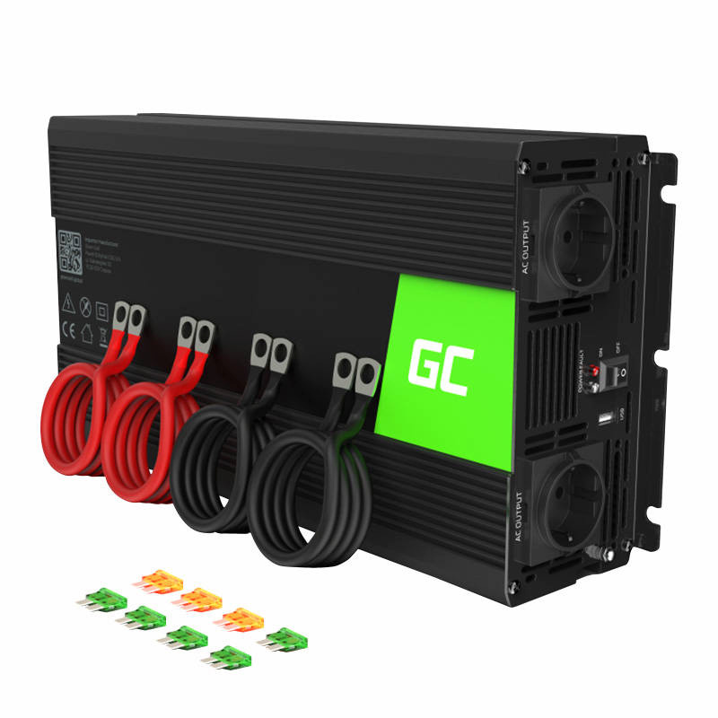 Green Cell Car inverter voltage converter roheline Cell INV10 12V to 230V 2000W/4000W, modified sine wave