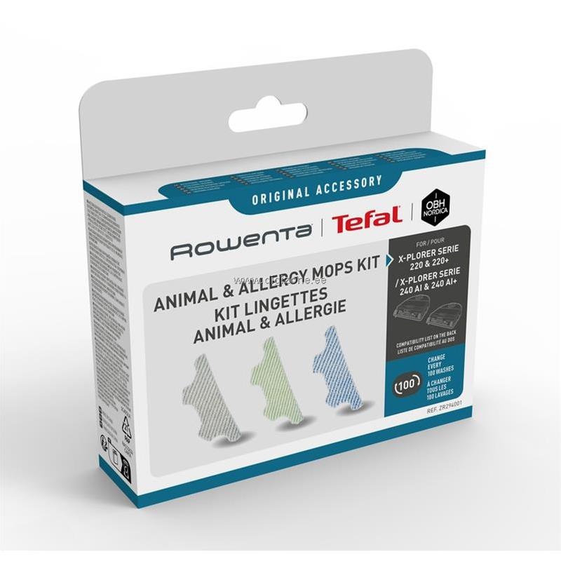 Tefal mikrofibrist mopilapid robottolmuimejale Animal & Allergy, 3tk