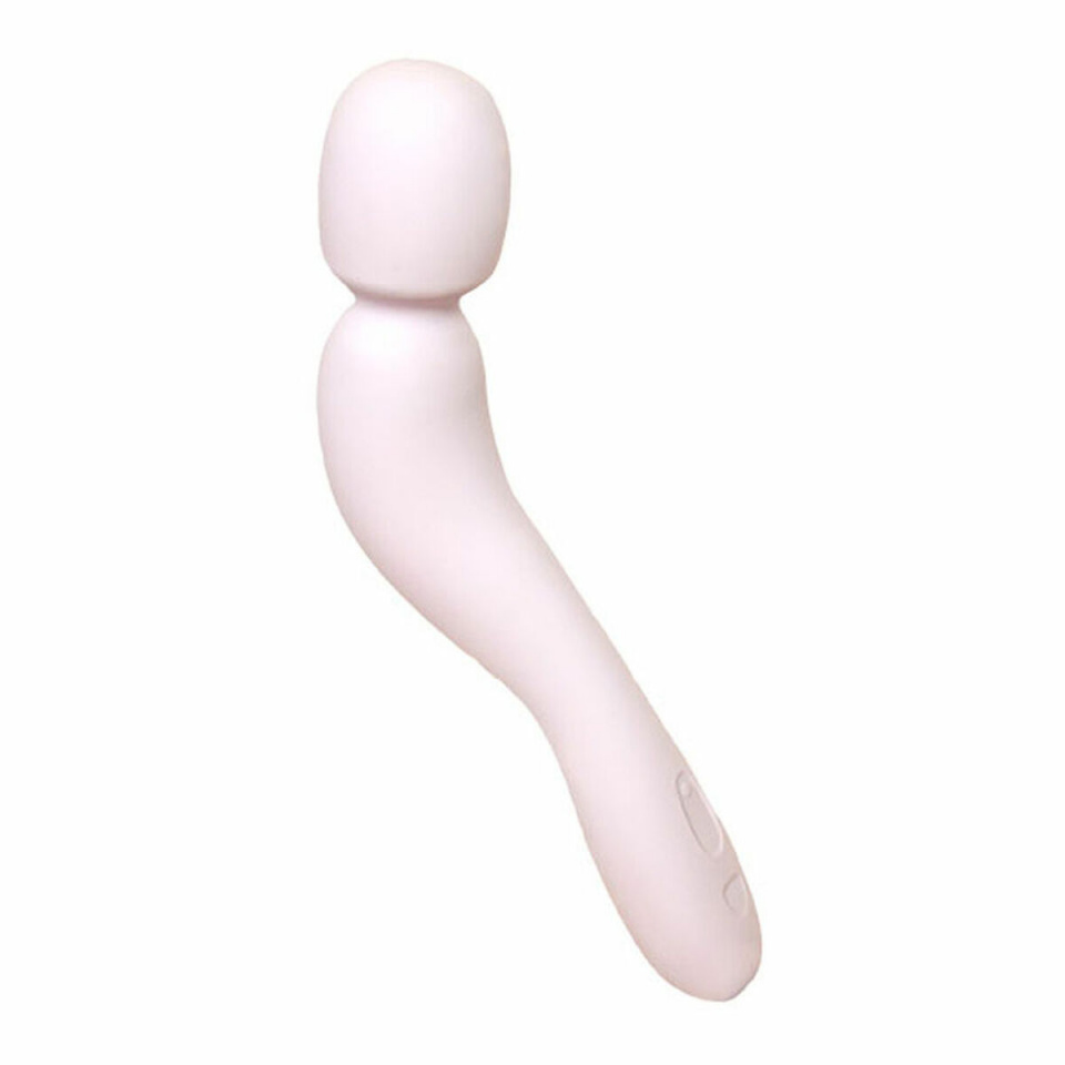 Dame Vibraator Com Wand Massager Quartz valge roosa