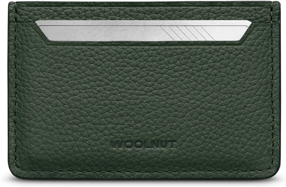 Woolnut nahast kaardihoidja, roheline