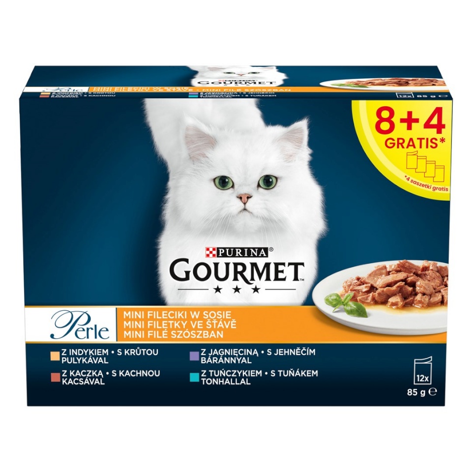 Purina Nestle kassitoit Gourmet Perle Duck, Turkey, Lamb, Tuna, 12x 85g