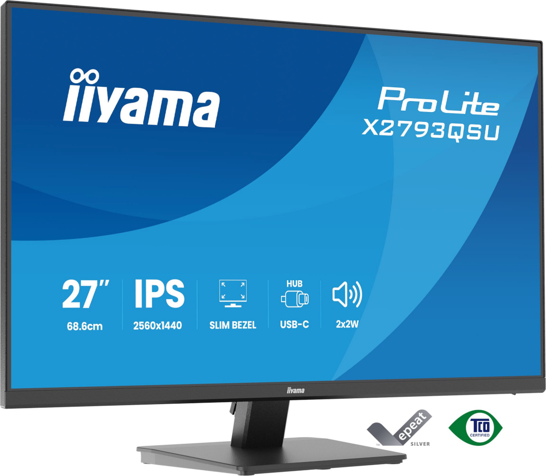 iiyama monitor 68.6cm (27") X2793QSU-B1 16:9 HDMI+DP+2xUSB IPS