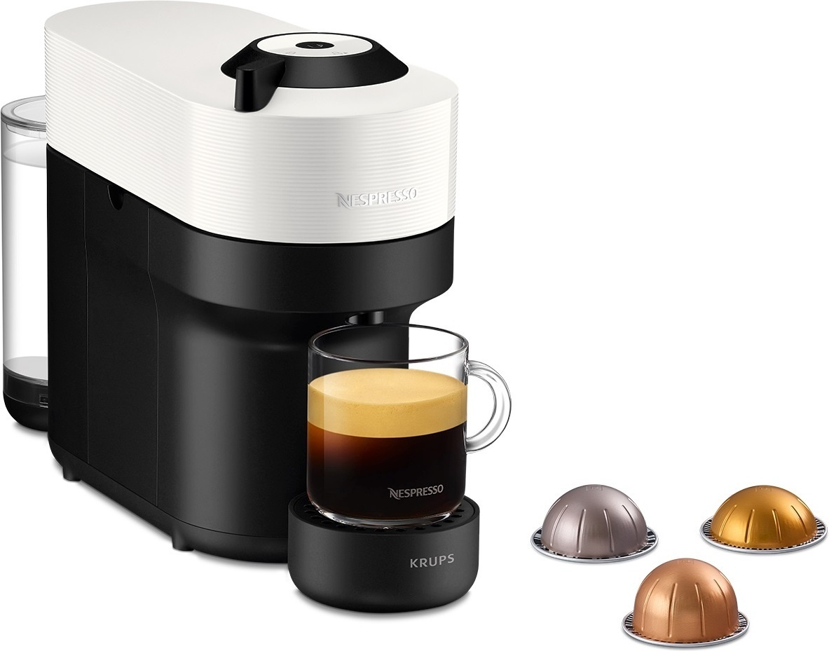 Krups kapselkohvimasin Nespresso Vertuo POP XN920110WP, valge/must