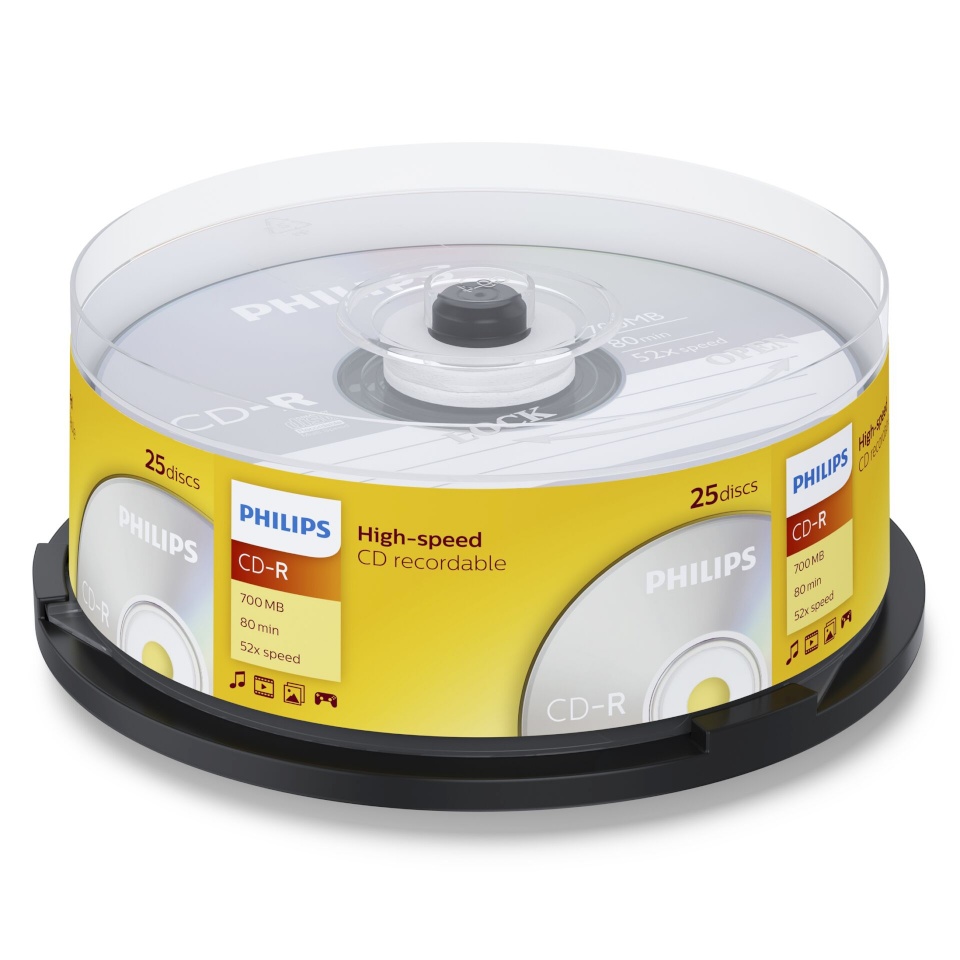 Philips toorikud 25tk CD-R 80Min 700MB 52x SP