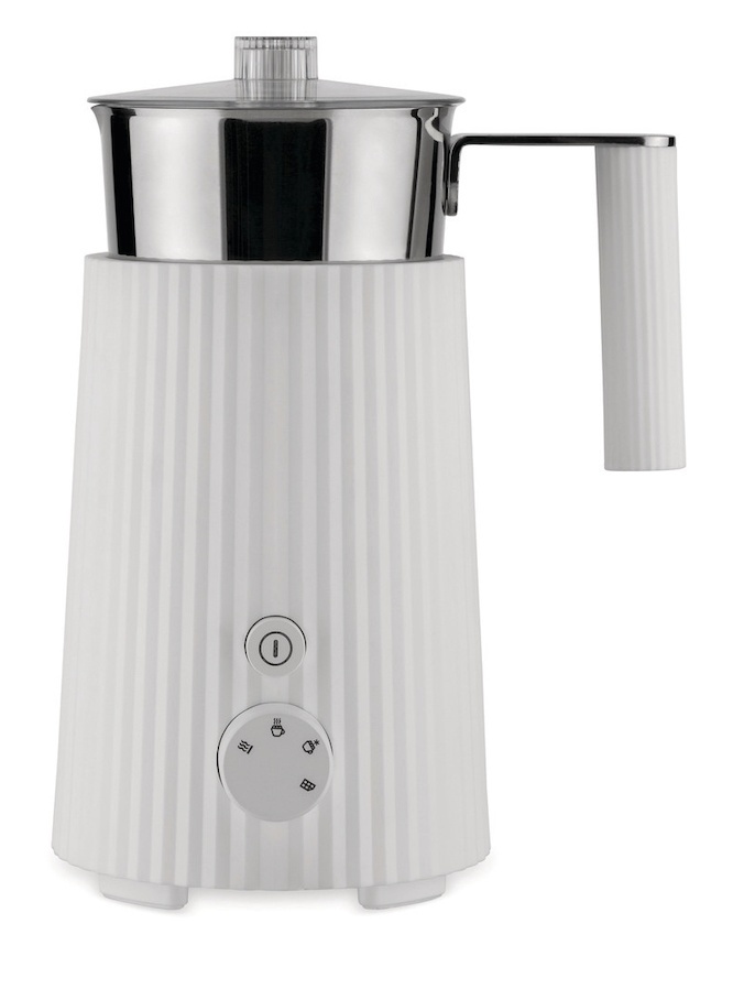 Alessi piimavahustaja MDL13W Plisse Milk Frother, valge