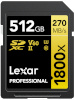 Lexar mälukaart SDXC 512GB Pro 1800x SDXC U3 (V60) UHS-II R270/W180 512GB