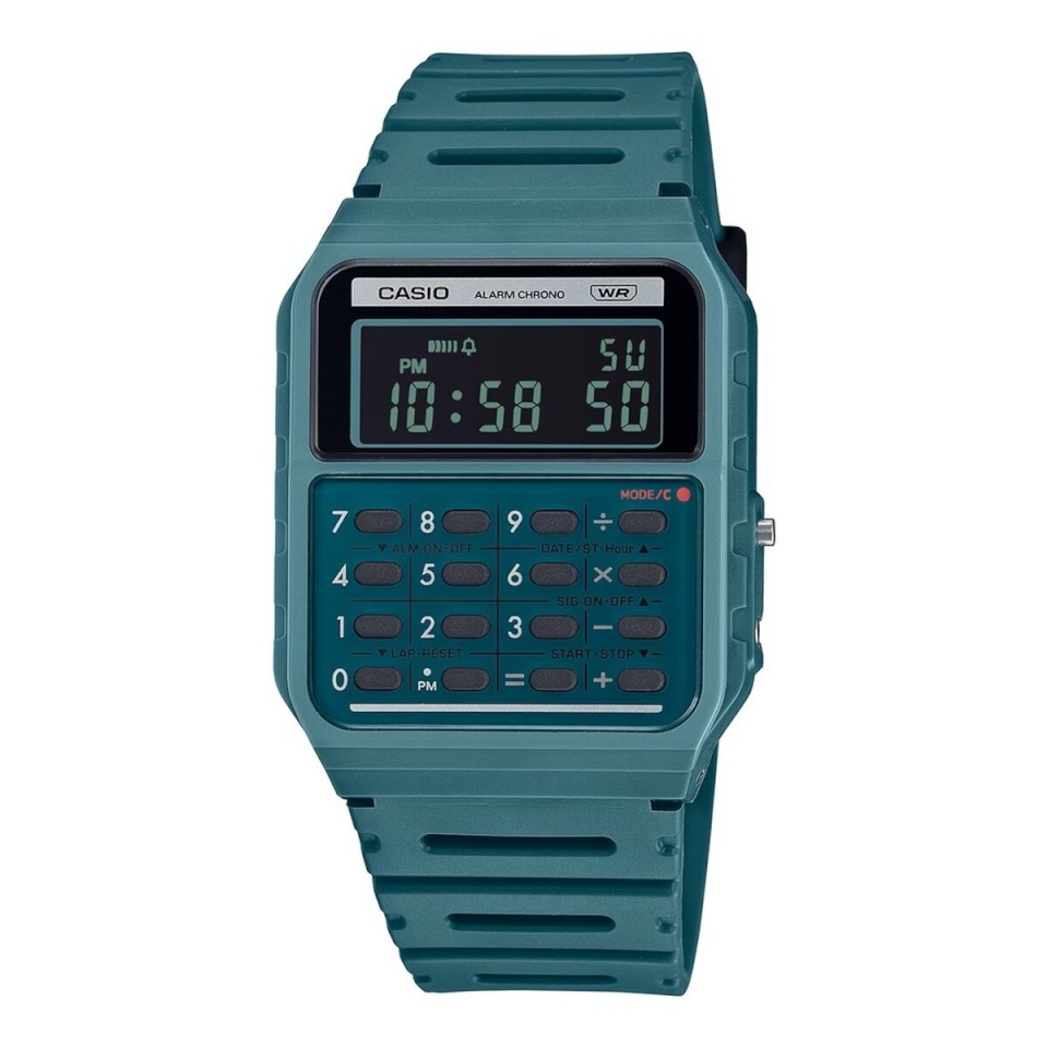 Casio meeste kell CALCULATOR EDGY COLLECTION - FOREST GREEN