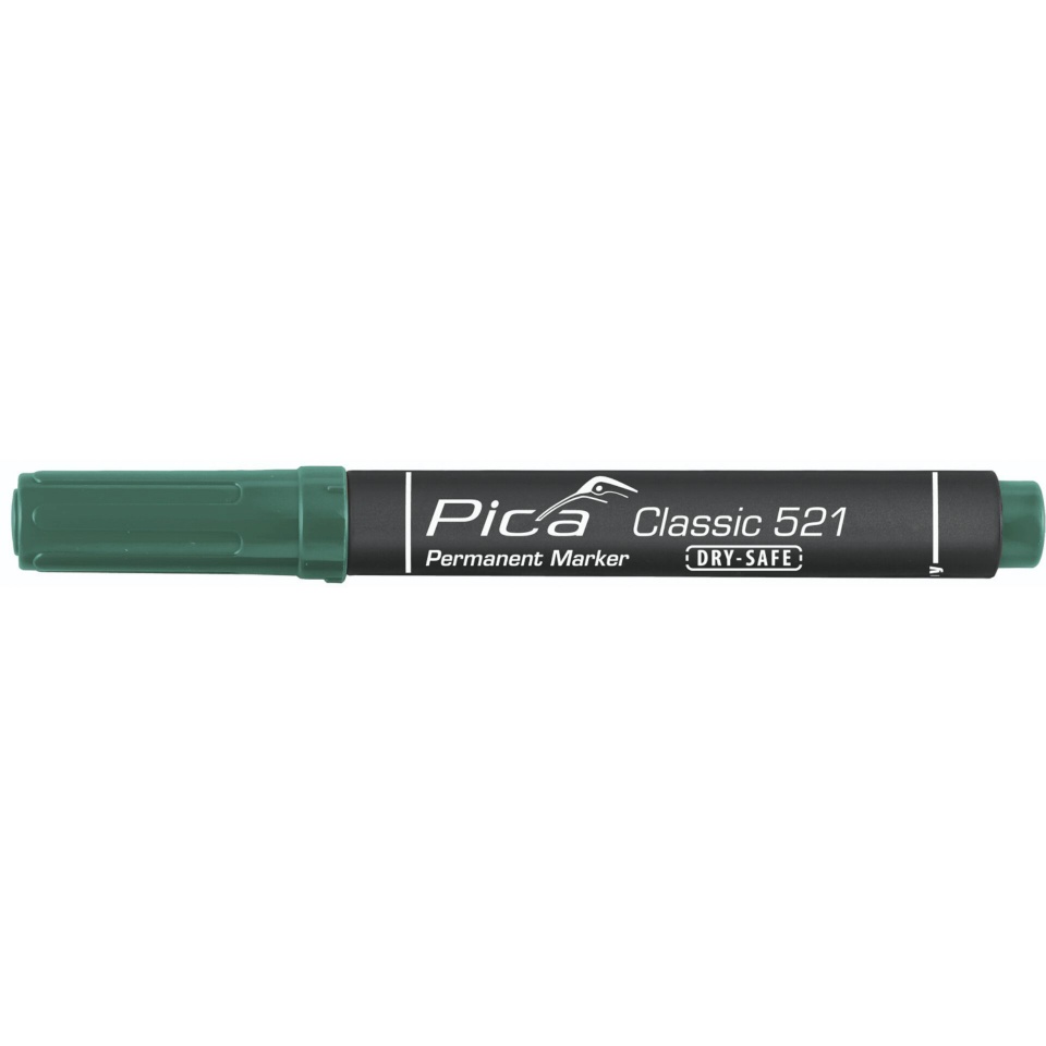 Pica marker Permanentmarker 2-6mm, Wedge Tip, roheline