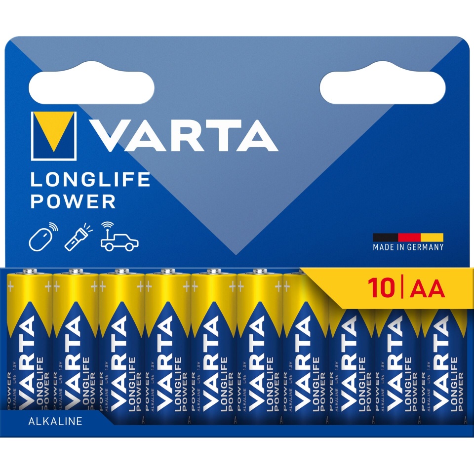 Varta patarei 1x10 Longlife Power Mignon AA LR 6 04906121761