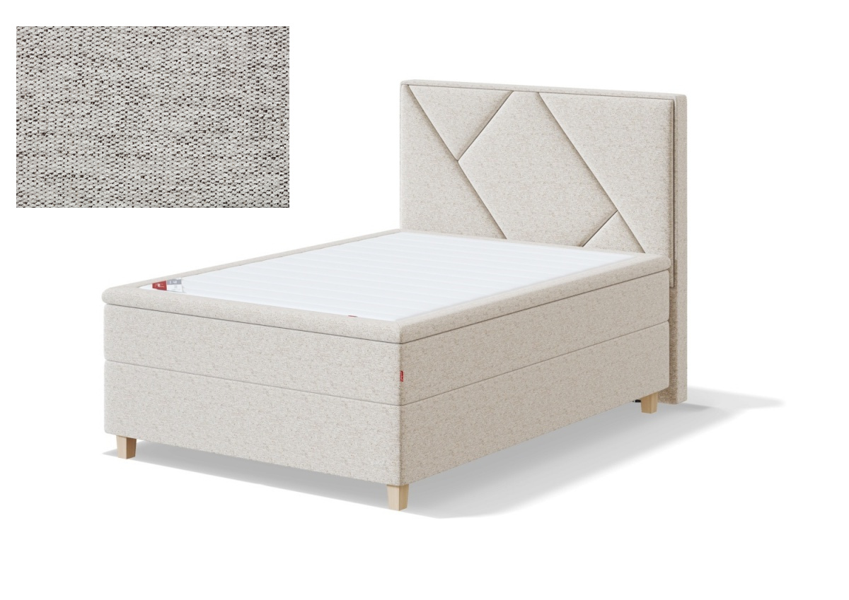 Sleepwell kontinentaalvoodi RED CONTINENTAL, 140x200x50cm, VERANO helehall, jäik