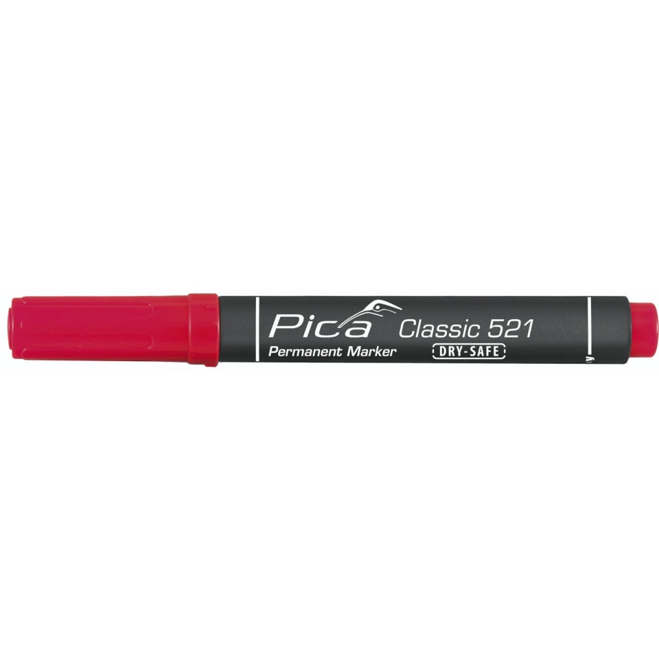 Pica marker Permanentmarker 2-6mm, Wedge Tip, punane