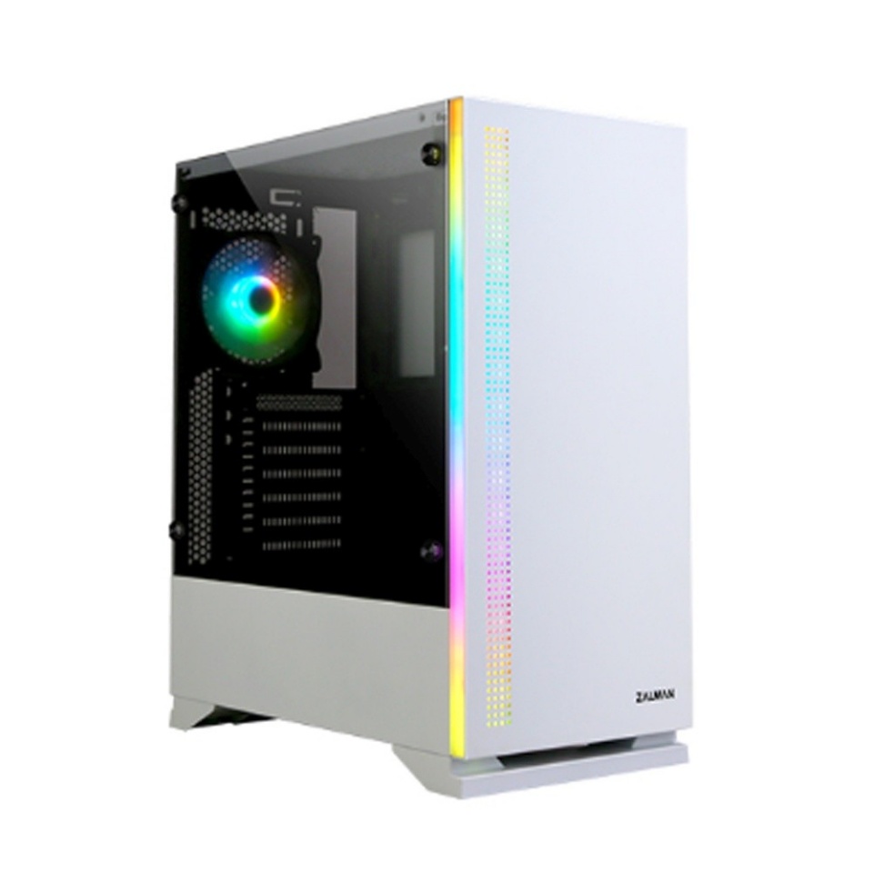 Zalman korpus S5 valge ATX Mid Tower PC Case RGB fan T