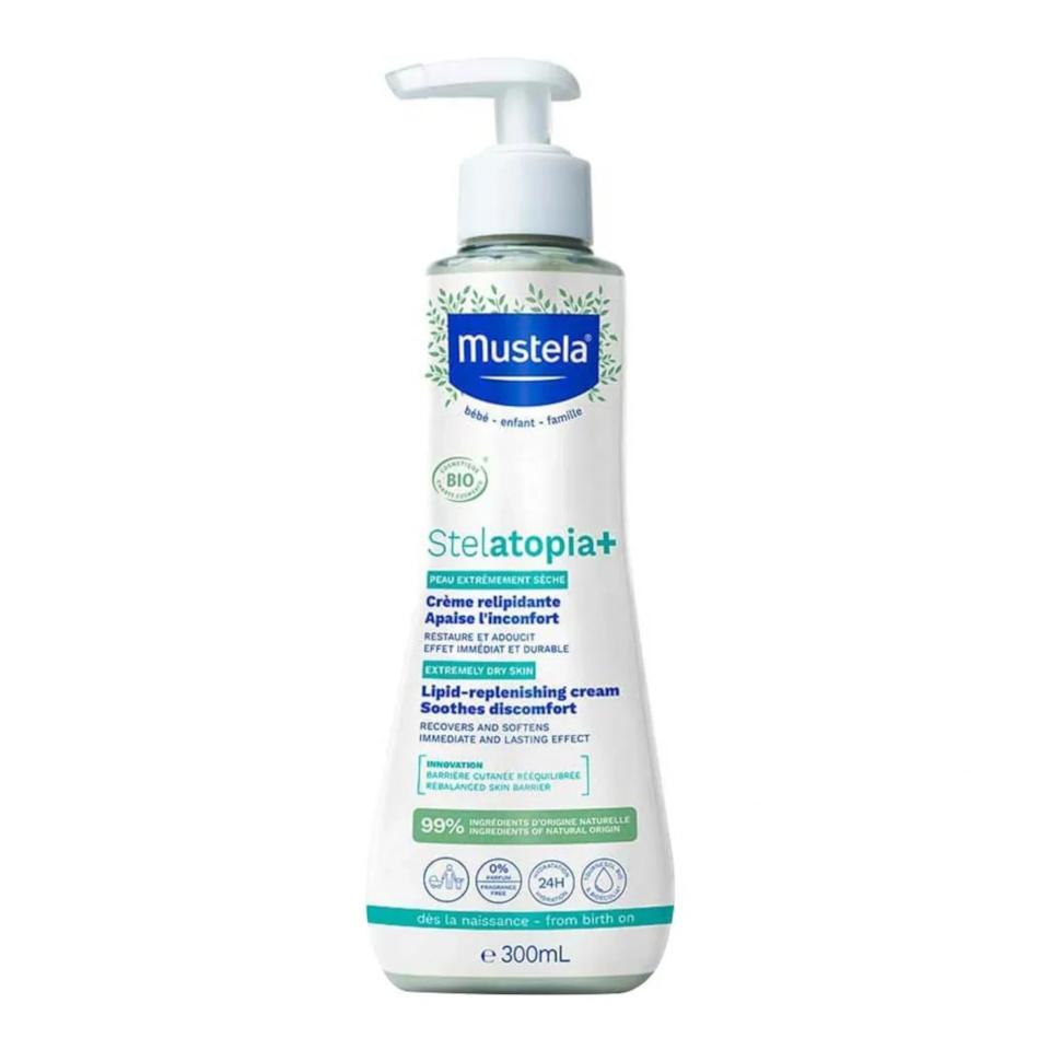 Mustela kehakreem Bébé Stelatopia Lipid Replenishing Cream 300ml, lastele