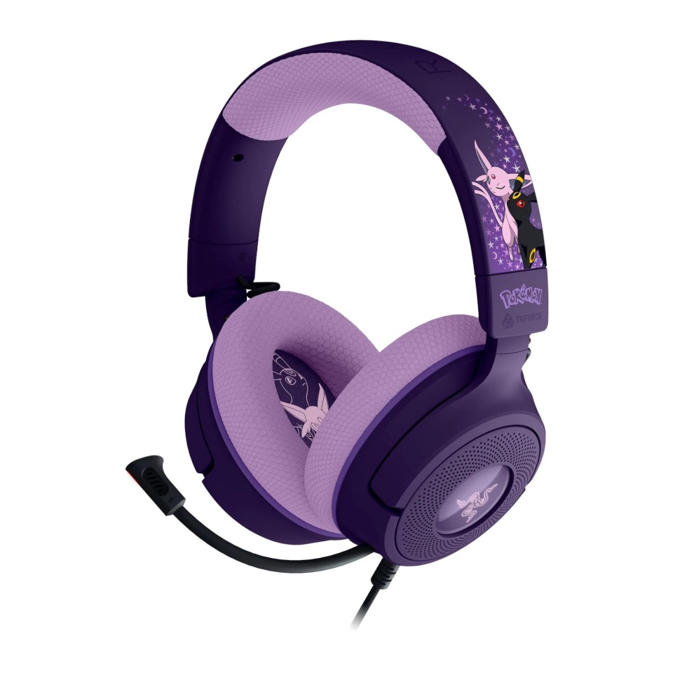 Razer kõrvaklapid Gaming Headset, Kraken V4 X, Wired, Microphone, Espeon & Umbreon Edition, Noise reduction