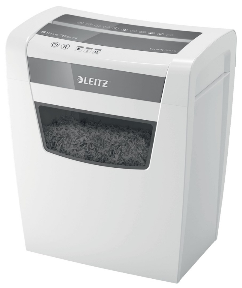 LEITZ paberipurustaja IQ Home Office P-4 paper Shredder Particle-cut shredding 22 cm valge