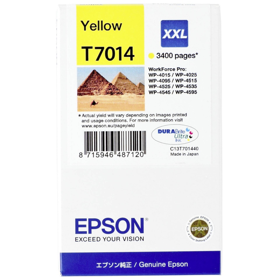 Epson tindikassett T7014 Extra High Capacity kollane