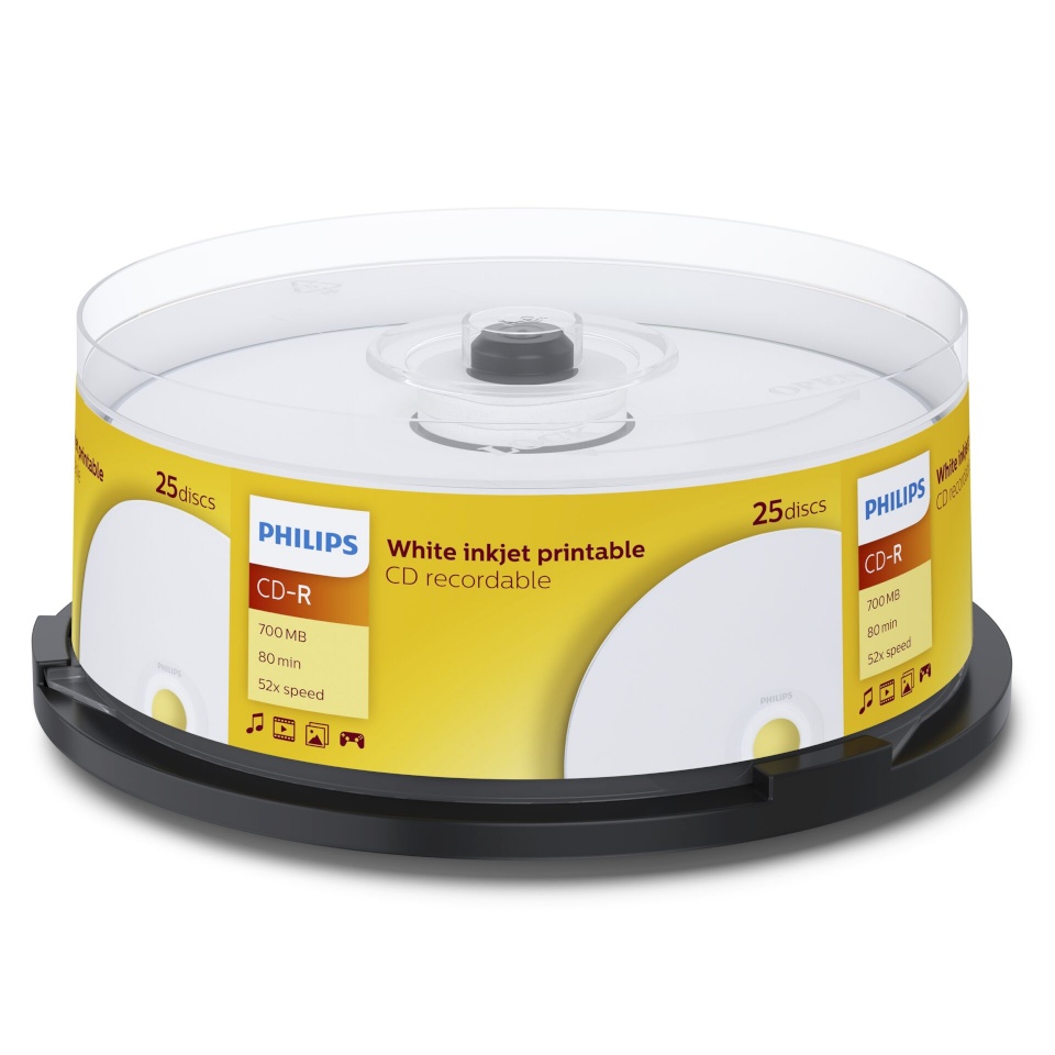 Philips toorikud 25tk CD-R 80Min 700MB 52x IW SP
