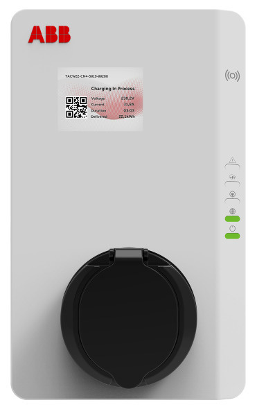 ABB elektriautode laadimisjaam Terra AC, Type2, 3x32 A, 22 kW, ekraan