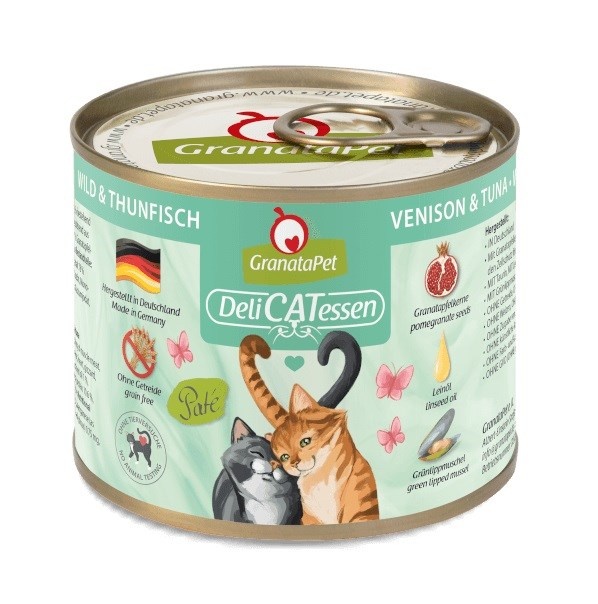 Fox4pets kassitoit GRANATAPET DeliCATessen Venison and Tuna, 200g