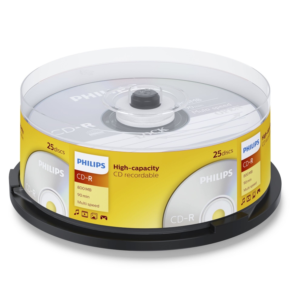 Philips toorikud 25tk CD-R 90Min 800MB 40x SP