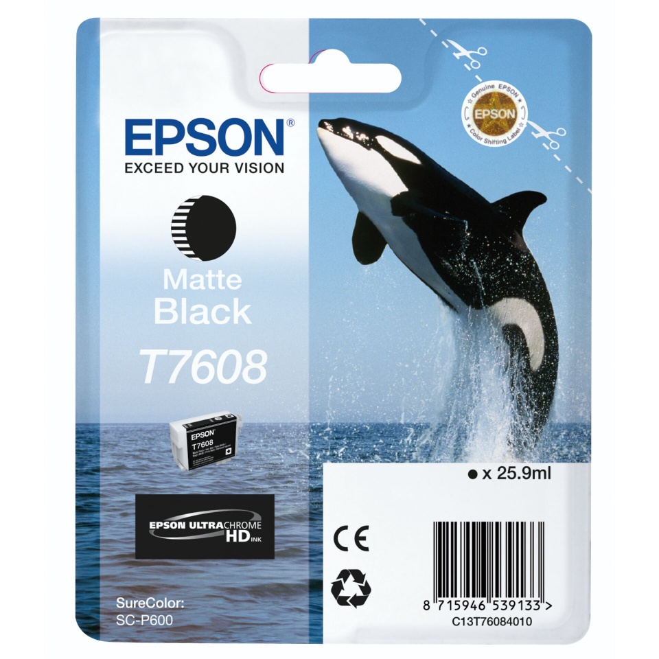 Epson tindikassett Epson mattmust T7608N