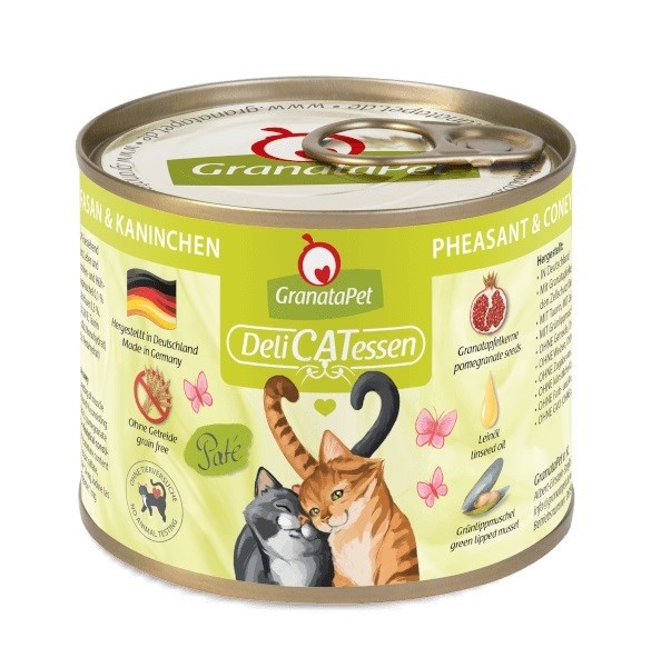 Fox4pets kassitoit GRANATAPET DeliCATessen Pheasant and Coney, 200g