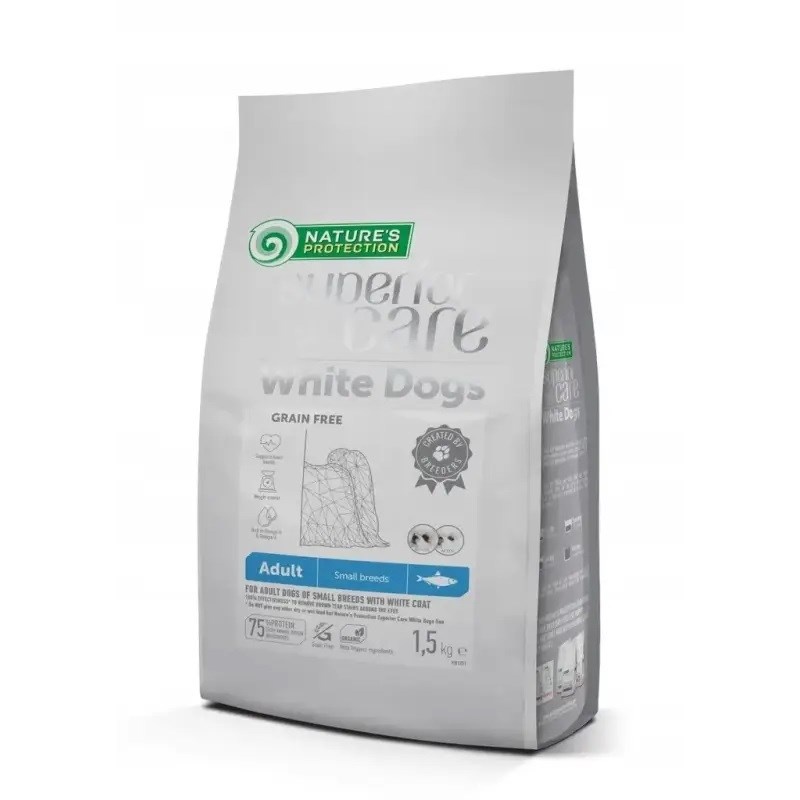 Nature's Protection kuivtoit koerale Superior Care White Dog Small Breeds Herring, 1,5kg
