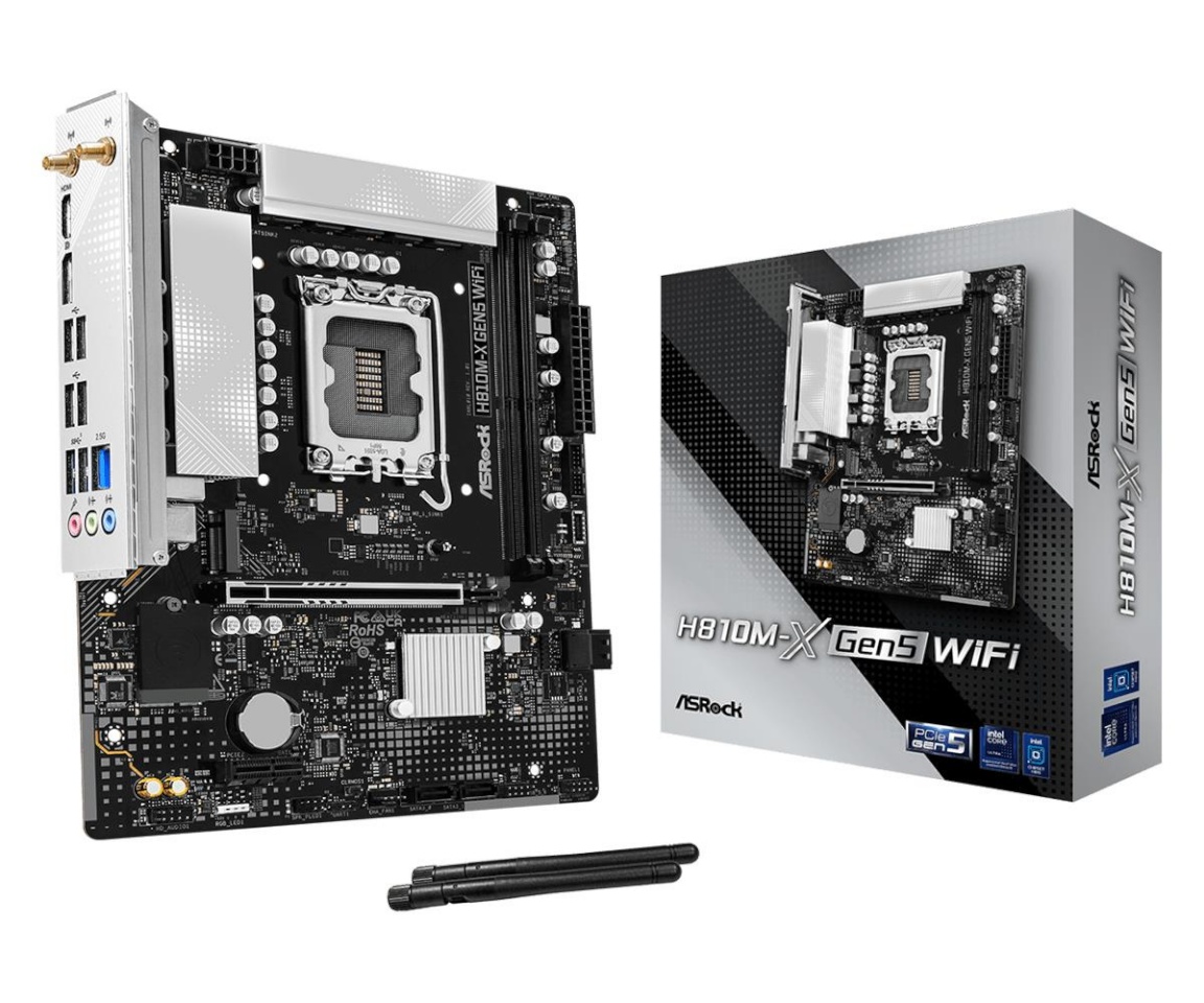 Asrock emaplaat LGA 1851 (socket V1) ram Ddr5-sdram 2xslots h810m-xgen5wifi