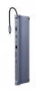 GEMBIRD A-CM-COMBO11-01 USB-C 11-in-1 multi-port adapter (USB hub + HDMI + VGA + PD + card reader + LAN + 3.5 mm audio), kosmosehall