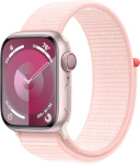 Apple Watch Series 9 GPS + Cellular 41mm Pink Aluminium Case with Pink Sport Loop