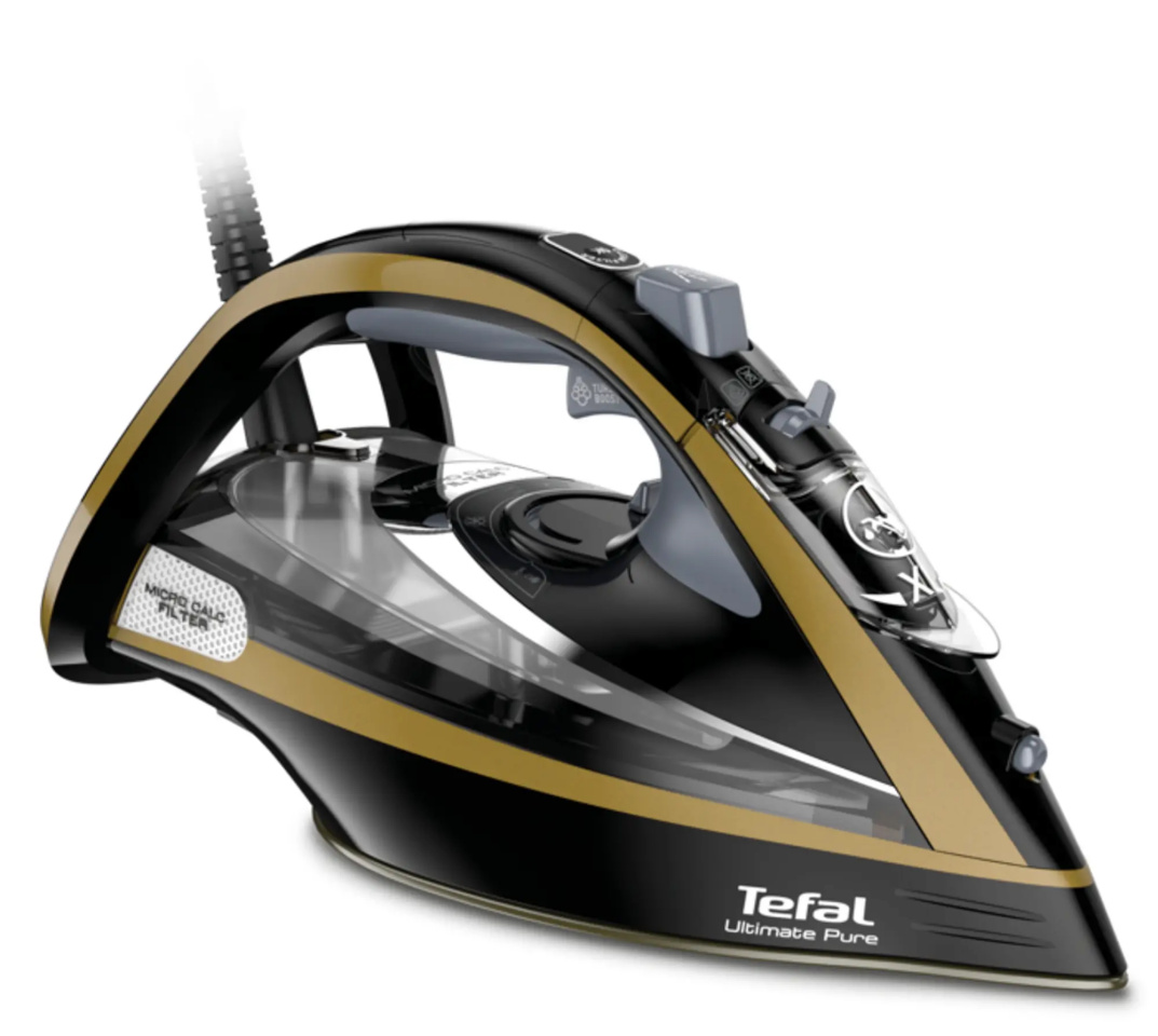 Tefal aurutriikraud FV9865 Ultimate Pure Steam Iron, kuldne/must