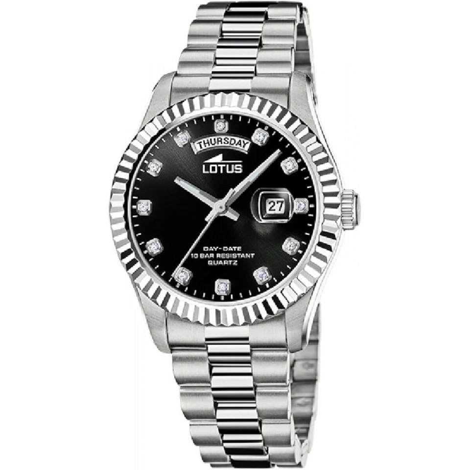 Lotus meeste kell 18854/7 must Hõbedane