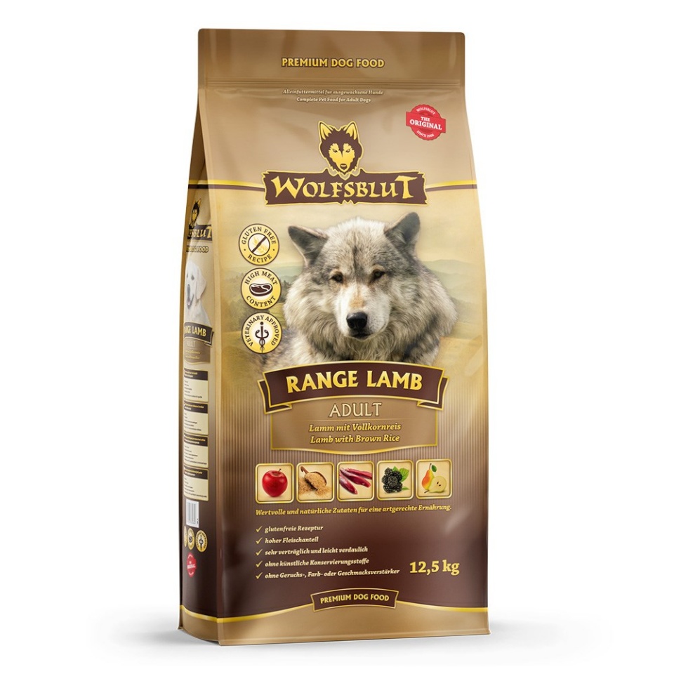 Wolfsblut kuivtoit koerale Adult Brown Rice, Lamb, 12,5kg 