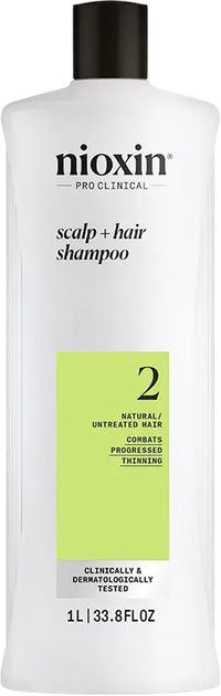 Nioxin šampoon System 2 Scalp + Hair Shampoo 1000ml, naistele