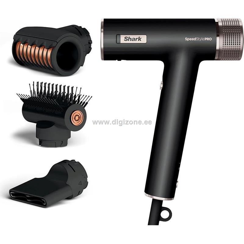 Shark föön HD731EU SpeedStyle Pro 3in1 Hair Dryer, must