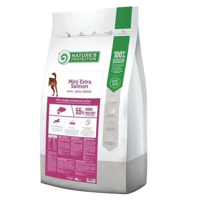 Nature's Protection kuivtoit koerale Mini Extra Salmon, 7,5kg