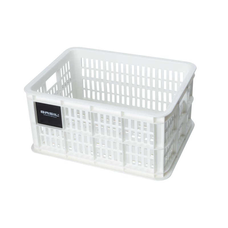 Basil pakiraamikorv Crate S, 17.5 L, valge