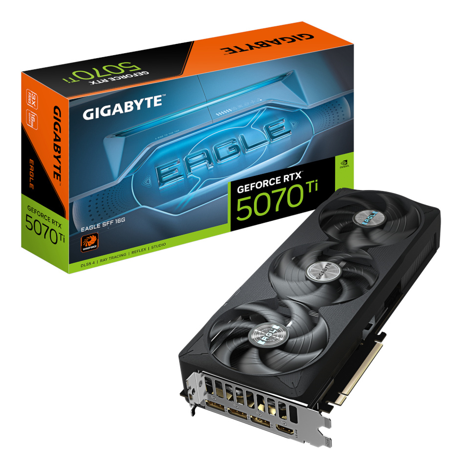 Gigabyte graafikakaart GeForce RTX 5070 Ti EAGLE SFF 16G NVIDIA 16 GB GeForce RTX 5070 Ti GDDR7 PCI-E 5.0