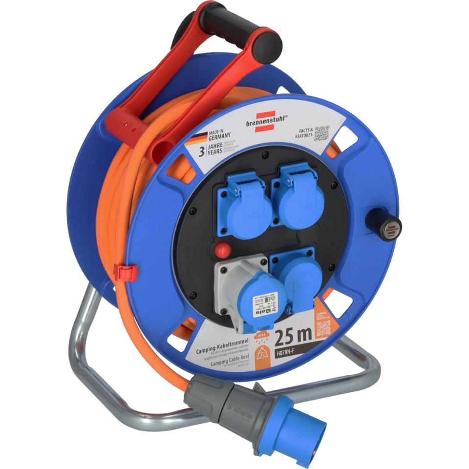 Brennenstuhl Cable Drum CEE 300 25m oranž Camping