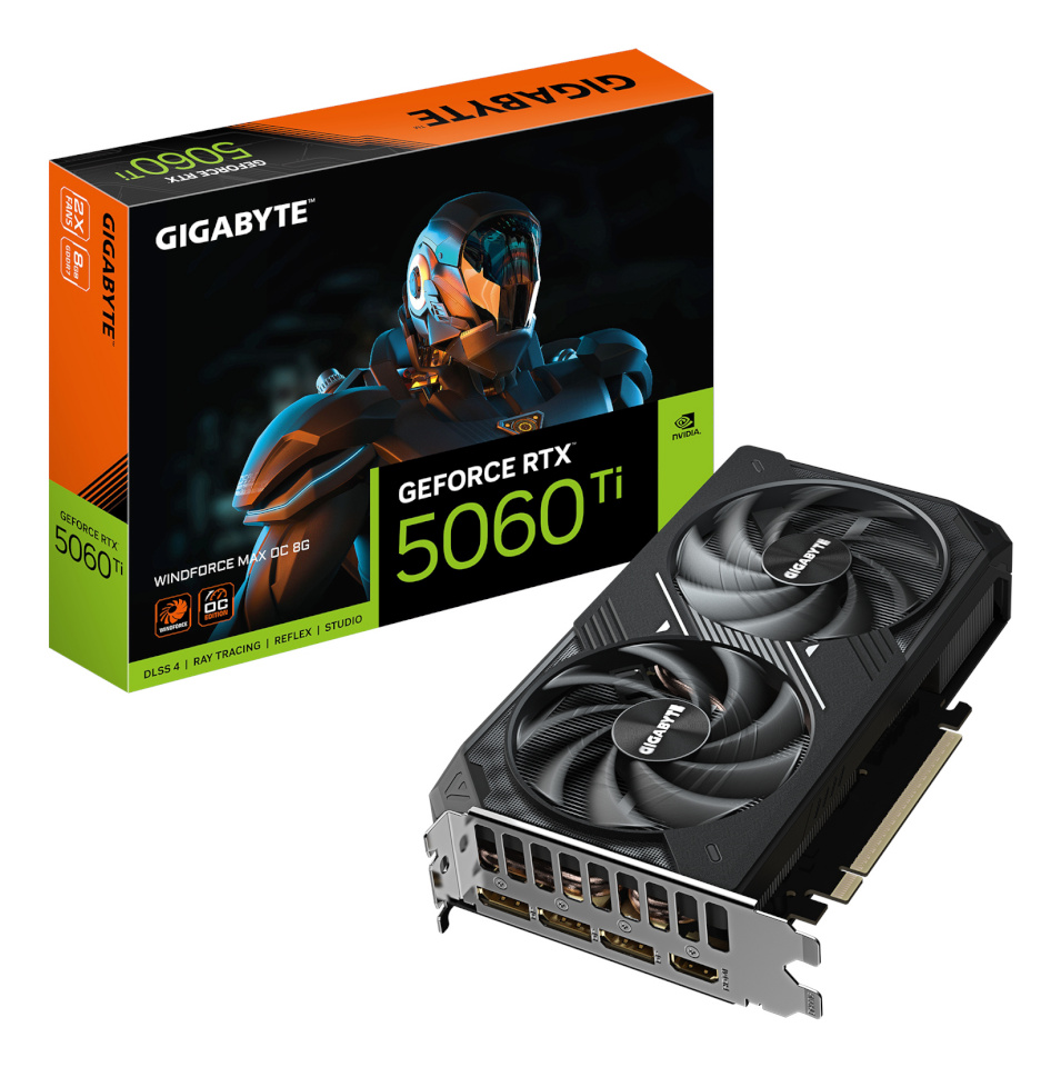 Gigabyte videokaart RTX5060 TI EAGLE Max OC 8GB GDDR7 HDMI 3x DP