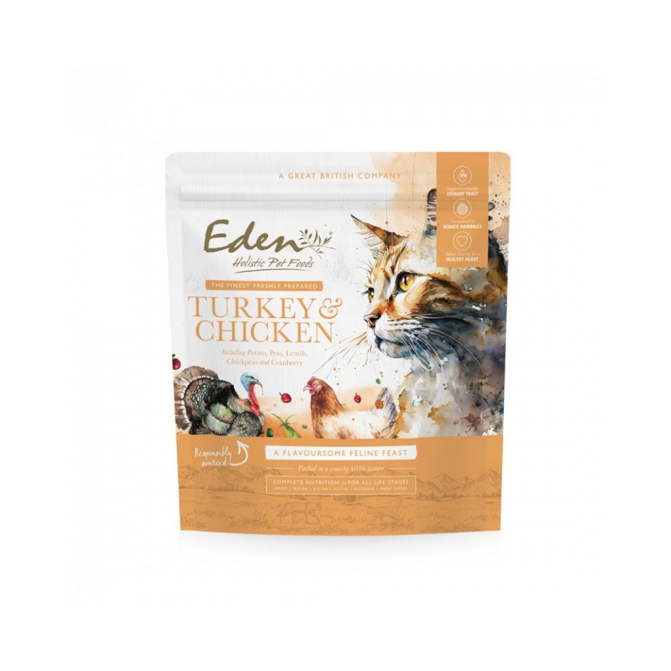 Eden kuivtoit kassile Turkey & Chicken, 1,5kg