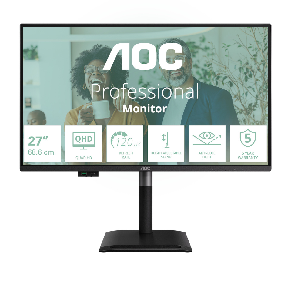 AOC monitor Q27P4CV - 120Hz | QHD | IPS | 27" | USB-C PD96W