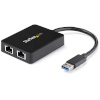 StarTech USB32000SPT USB 3.0 to Dual Gigabit LAN adapter with USB port