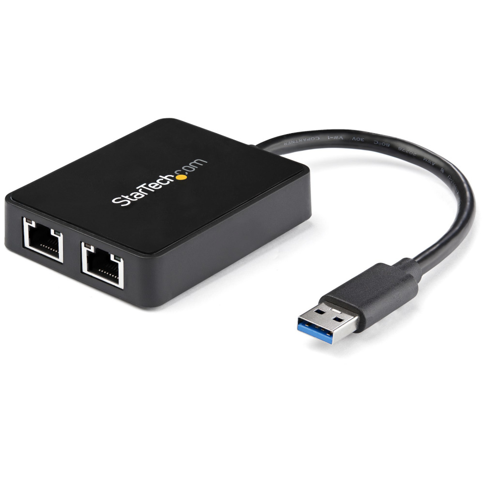 StarTech USB32000SPT USB 3.0 to Dual Gigabit LAN adapter with USB port