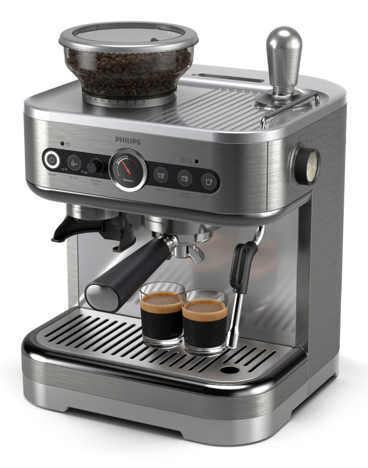 Philips espressomasin PSA3218/01 Barista Brew Semi-Auto Espresso Machine, roostevaba teras